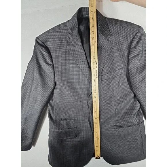 HUGO Hugo Boss 100% Virgin Wool Blazer Sport Coat 36S Houndstooth Pattern - Picture 3 of 16